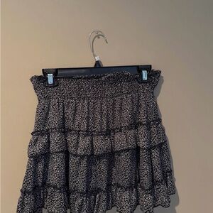 Altar'd State Black and White Cheetah Mini Skirt